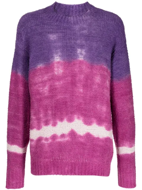 MARANT Henley tie-dye sweater Purple PU0071HAA1L75H