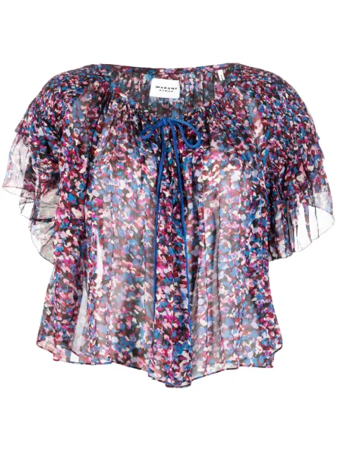MARANT ÉTOILE Fapani blouse Pink HT0125FAA1J49E