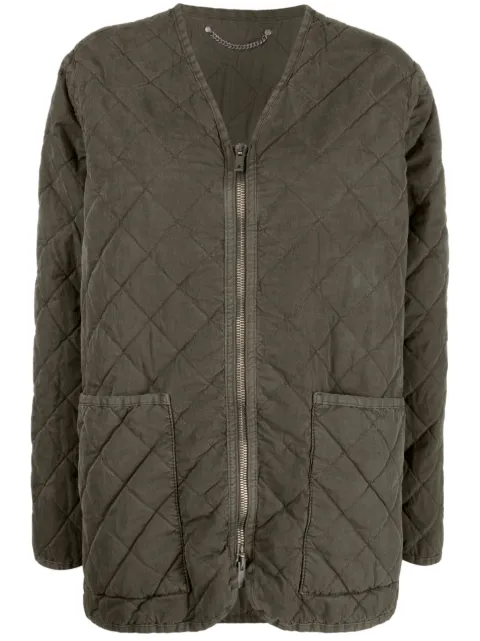 Golden Goose quilted zip-up jacket Green GWP01320P001047