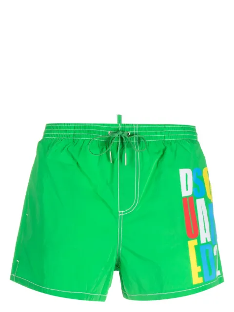 DSQUARED2 logo-print swim shorts Green D7B644600ISA01