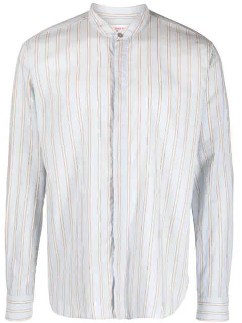 Orlebar Brown Dekker striped long-sleeve shirt Blue 277919