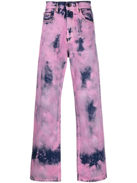 DARKPARK tie-dye straight-leg jeans Blue 8DMQ001FN136004