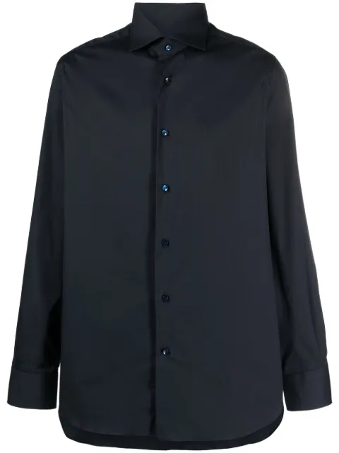 Barba long-sleeve cotton shirt Blue PZ2710UI1U13OP01