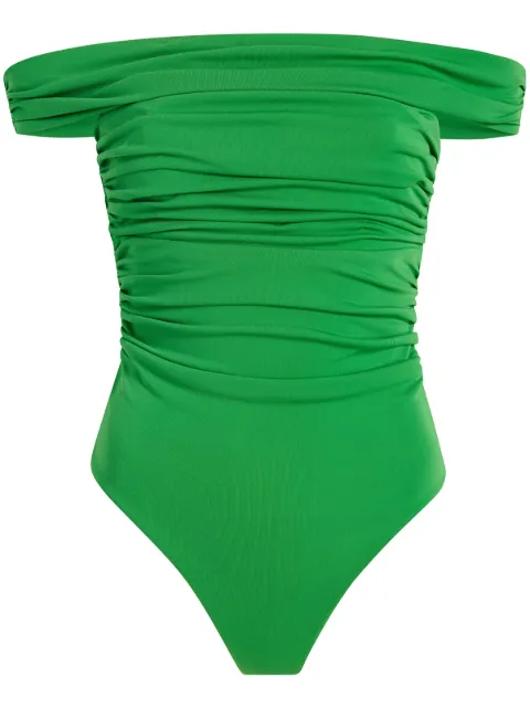 Cinq A Sept draped off-shoulder body top Green ZW14402741Z
