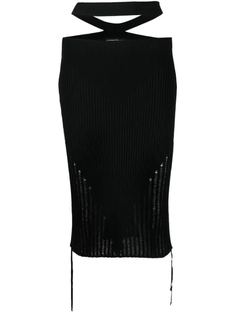 ANDREĀDAMO ribbed-knit pencil skirt Black SK10947473