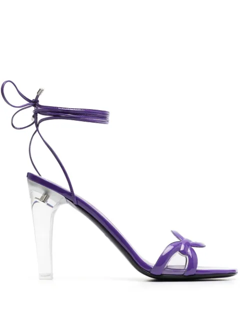 Valentino Garavani Chain 1967 110mm leather sandals Purple WS0GH4LMY