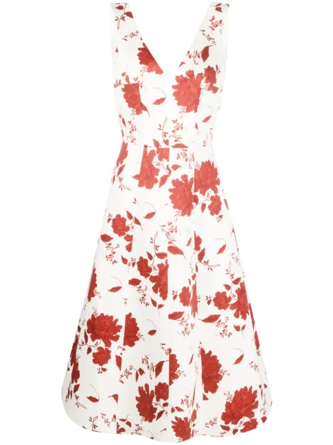 Emilia Wickstead Petrova floral-print midi dress Neutrals RS23RTW022045PETROVA