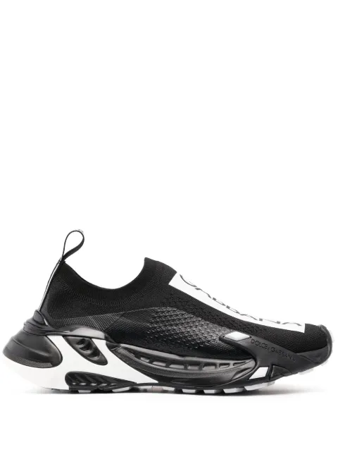 Dolce & Gabbana logo-print panelled sneakers Black CK2172AH414