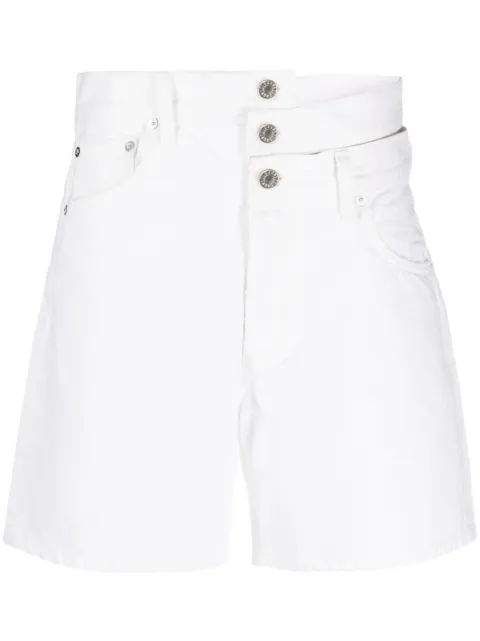 AGOLDE cut-out denim shorts White A91051183