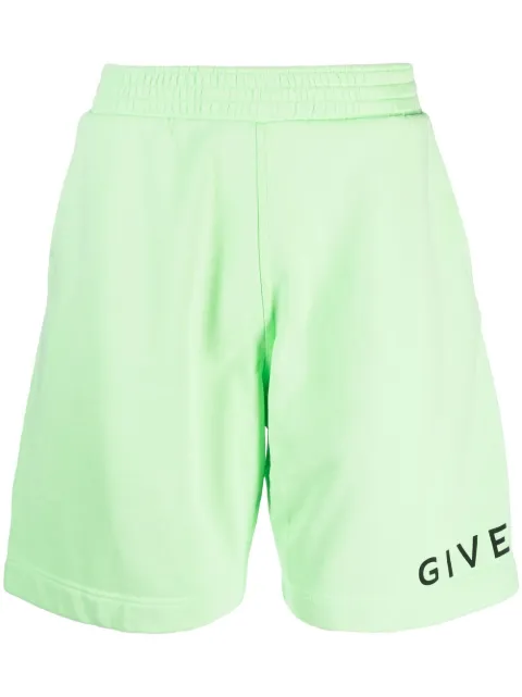Givenchy logo-print track shorts Green BM51863YAC