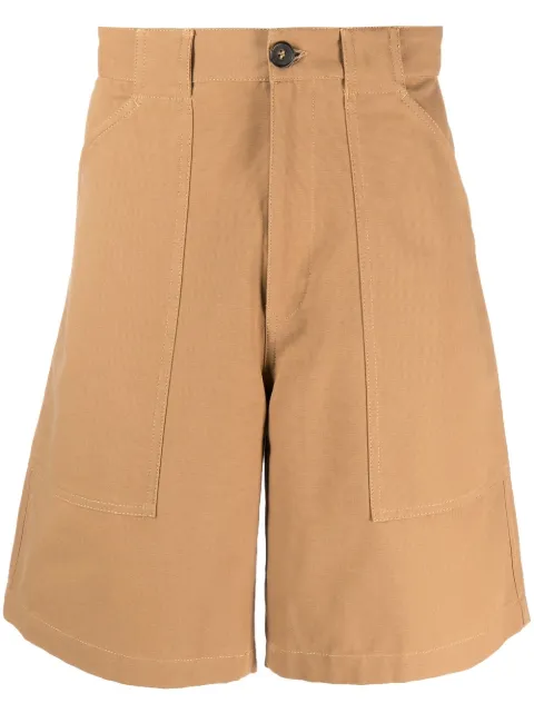A.P.C. Melbourne cotton canvas shorts Brown COGBJH10179