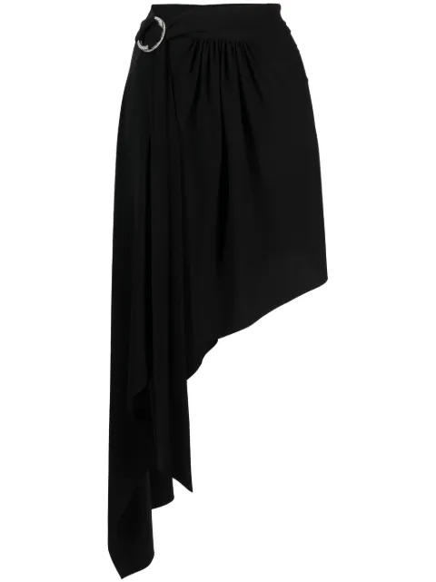 Alexandre Vauthier ring-detail belted asymmetric skirt Black 231SK1801