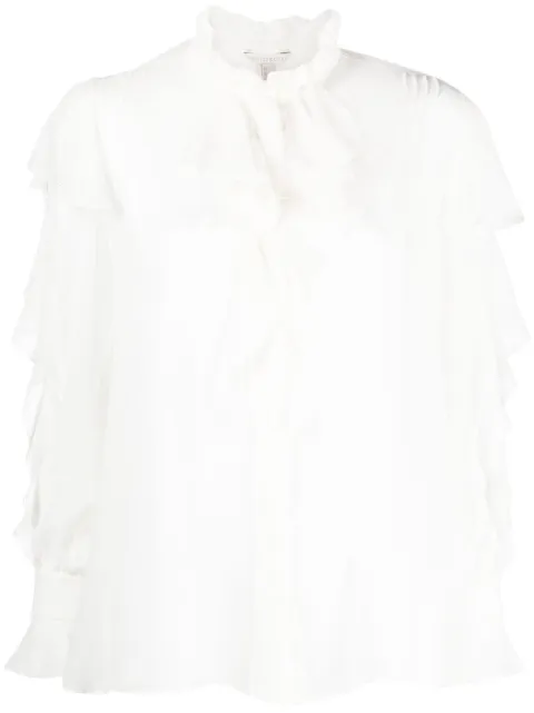 SHIATZY CHEN see-through silk shirt White 132781