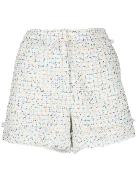 SHIATZY CHEN tweed mini shorts White 132163