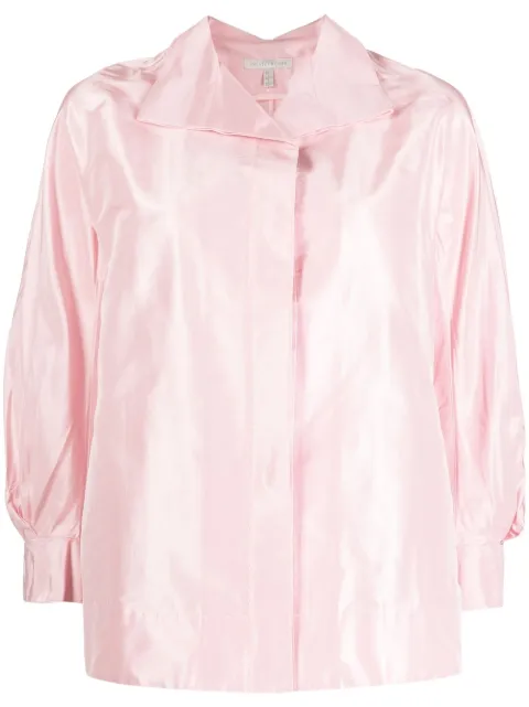SHIATZY CHEN wide collar silk shirt Pink 132081