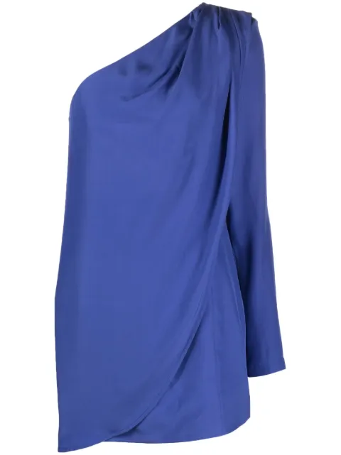 GAUGE81 Oria single-sleeve silk minidress Purple 423214