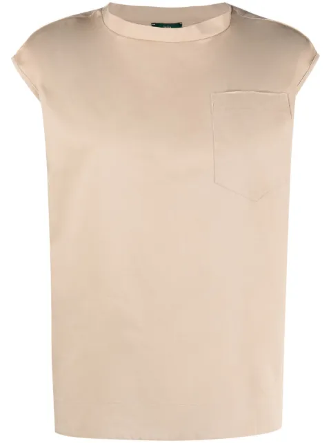 Jejia chest-pocket cotton T-shirt Brown JDPS23TO090121476