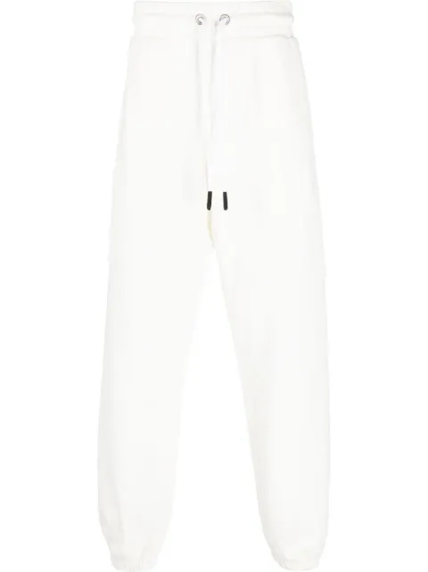 Palm Angels logo-appliqué track pants White PMCH011S23FLE0030101