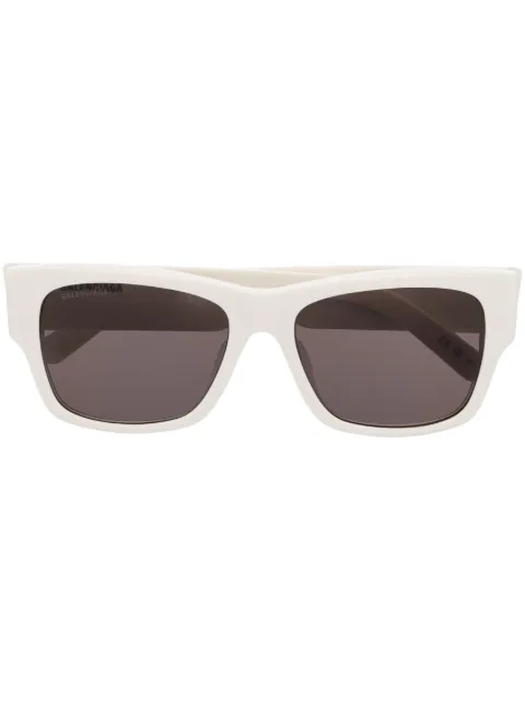 Balenciaga Eyewear logo-engraved square-frame sunglasses White BB0262SA