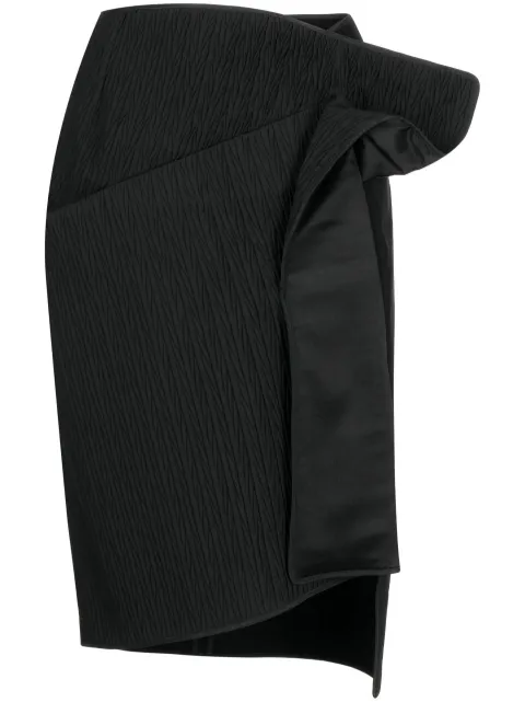 Maticevski twist-detail asymmetric skirt Black SK505222