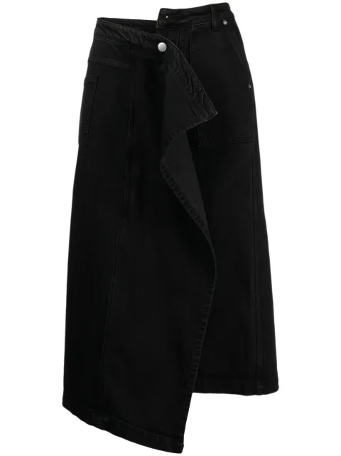 Goen.J asymmetric denim skirt Black GNJ23SSSK09
