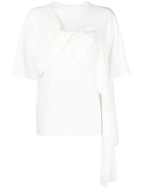 Goen.J twist-detail cotton T-Shirt White GNJ23SST07