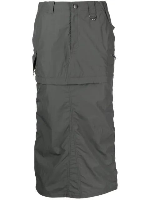 Goen.J detachable-panel cargo skirt Grey GNJ23SSSK07