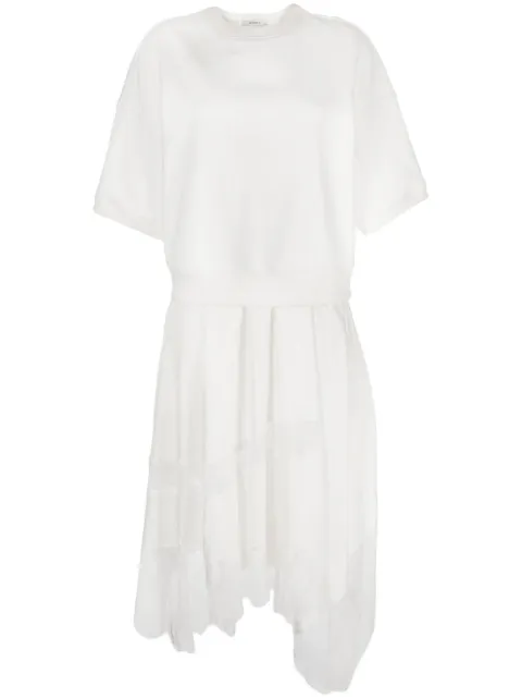 Goen.J layered lace-trim dress White GNJ23SSDS09