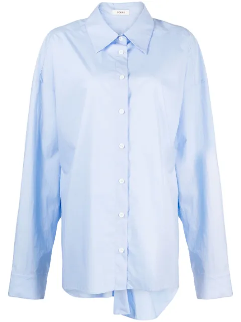 Goen.J twisted-back cotton shirt Blue GNJ23SST03
