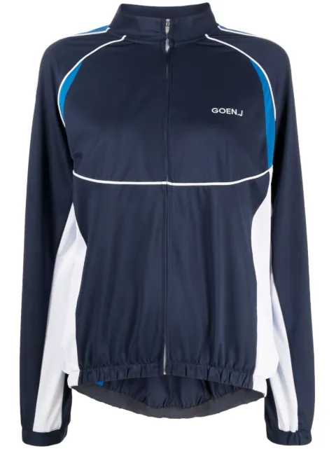 Goen.J logo-print track jacket Blue GNJ23SSJK03