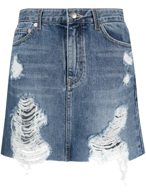 Goen.J distressed denim skirt Blue GNJ23SSSK01