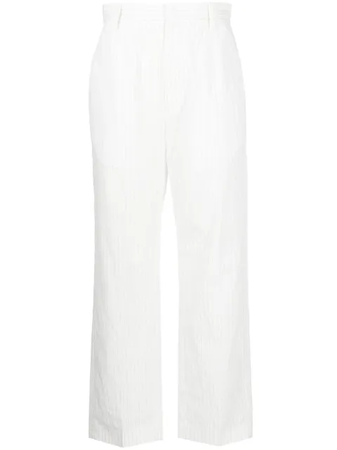 MM6 Maison Margiela pinstripe cropped trousers White S52KA0417S76431