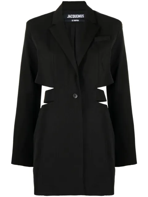 Jacquemus The horizontal rope mini blazer dress Black 241DR0161333