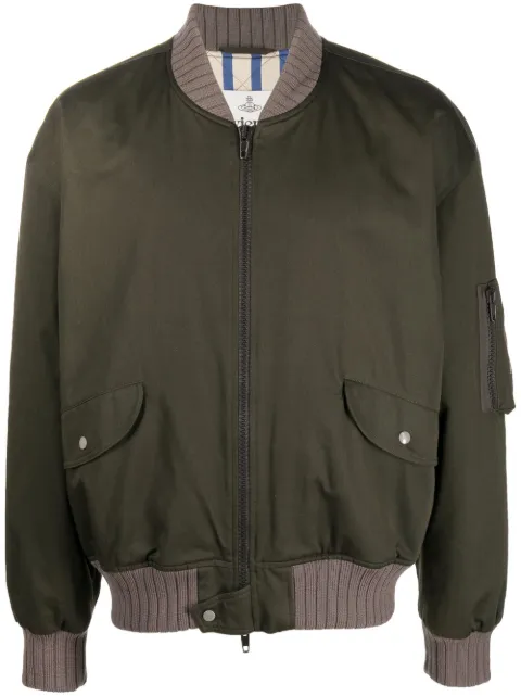 Vivienne Westwood embroidered bomber jacket Green 33040004W006QPI