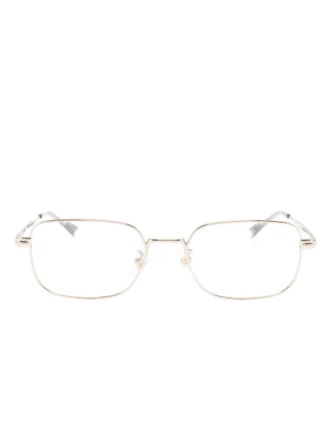 Montblanc polished square-frame glasses Gold MB0267O