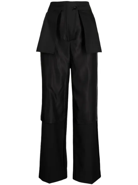 Goen.J inside-out straight-leg trousers Black GNJ23SSPT01