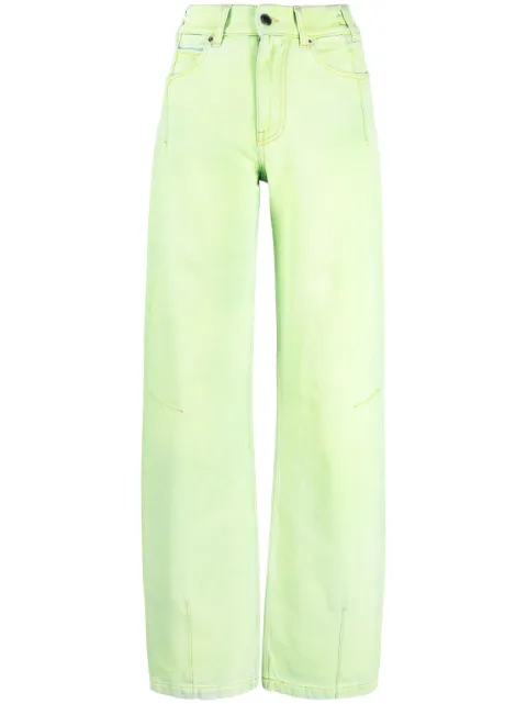 DARKPARK wide-leg denim jeans Yellow 8DWQ001FDB153001