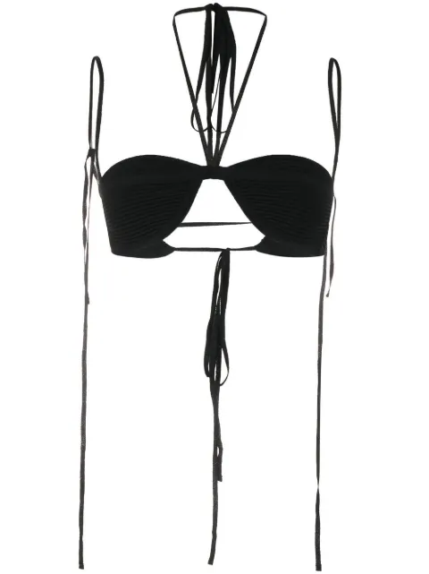 ANDREĀDAMO ribbed-detail top Black ADPS23TO10947473
