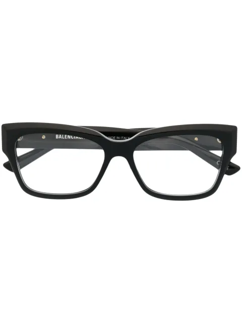 Balenciaga Eyewear logo-plaque cat-eye glasses Black BB0274O