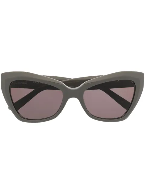 Balenciaga Eyewear logo-plaque butterfly sunglasses Grey BB0271S003
