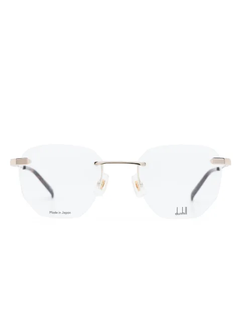 Dunhill thin-arms frameless glasses Gold DU0066O