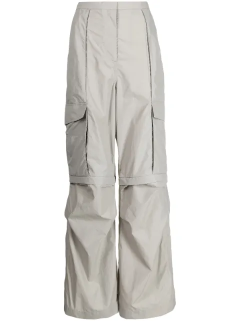 Goen.J detachable-panel wide-leg cargo pants Grey GNJ23SSPT04