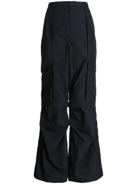 Goen.J detachable-panel wide-leg cargo pants Blue GNJ23SSPT04