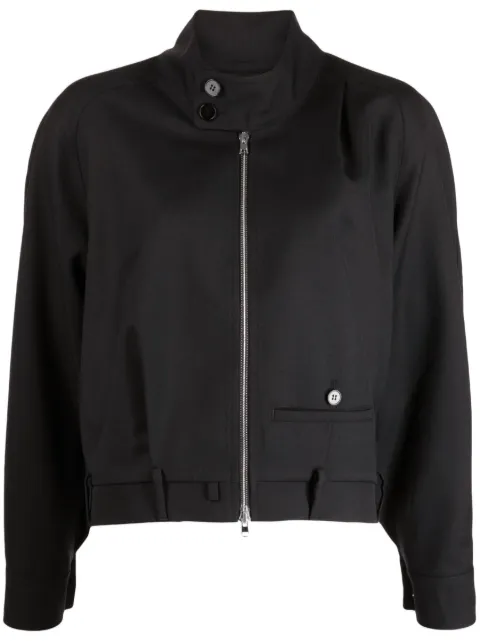 Goen.J trouser-motif bomber jacket Black GNJ23SSJK07