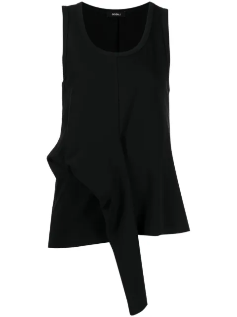 Goen.J asymmetric sleeveless top Black GNJ23SST04