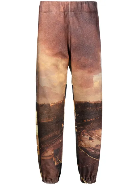 Undercover all-over city print track pants Brown UC1C4507