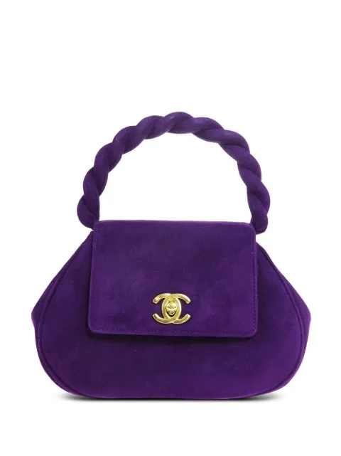 CHANEL Pre-Owned 1997 CC Turn-lock top-handle bag Purple 4985622