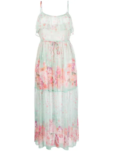 TWINSET flower-star-print long dress Green 231TP2731