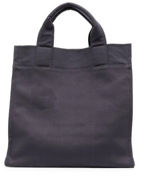 OBJECTS IV LIFE logo-print cotton tote bag Blue OBJ00270302