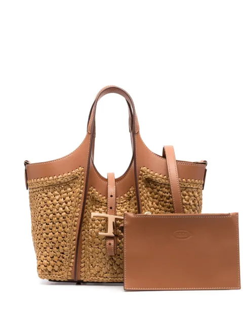 Tod's Timeless raffia tote bag Neutrals XBWTSBAR100RGM